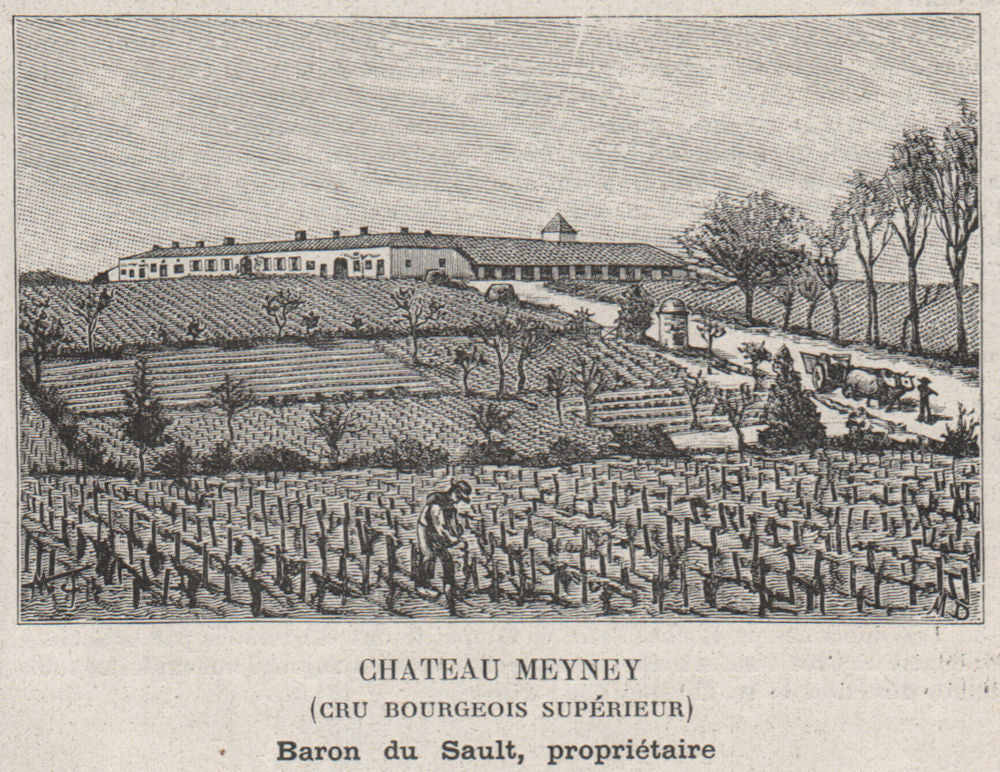 MÉDOC. SAINT-ESTÈPHE. Chateau Meyney (Cru Bourgeois Supérieur). SMALL 1908